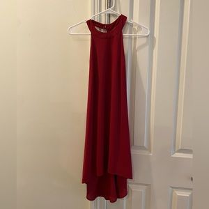 ASTR Maroon Flowy Open Back Shift Dress with Pewter Jewel Detail - Size Small
